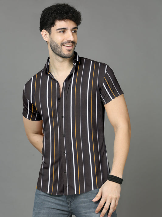 Casual Summer Striped Half Sleeve Shirts