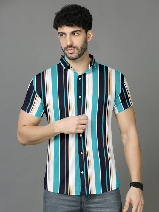 Casual Summer Striped Half Sleeve Shirts