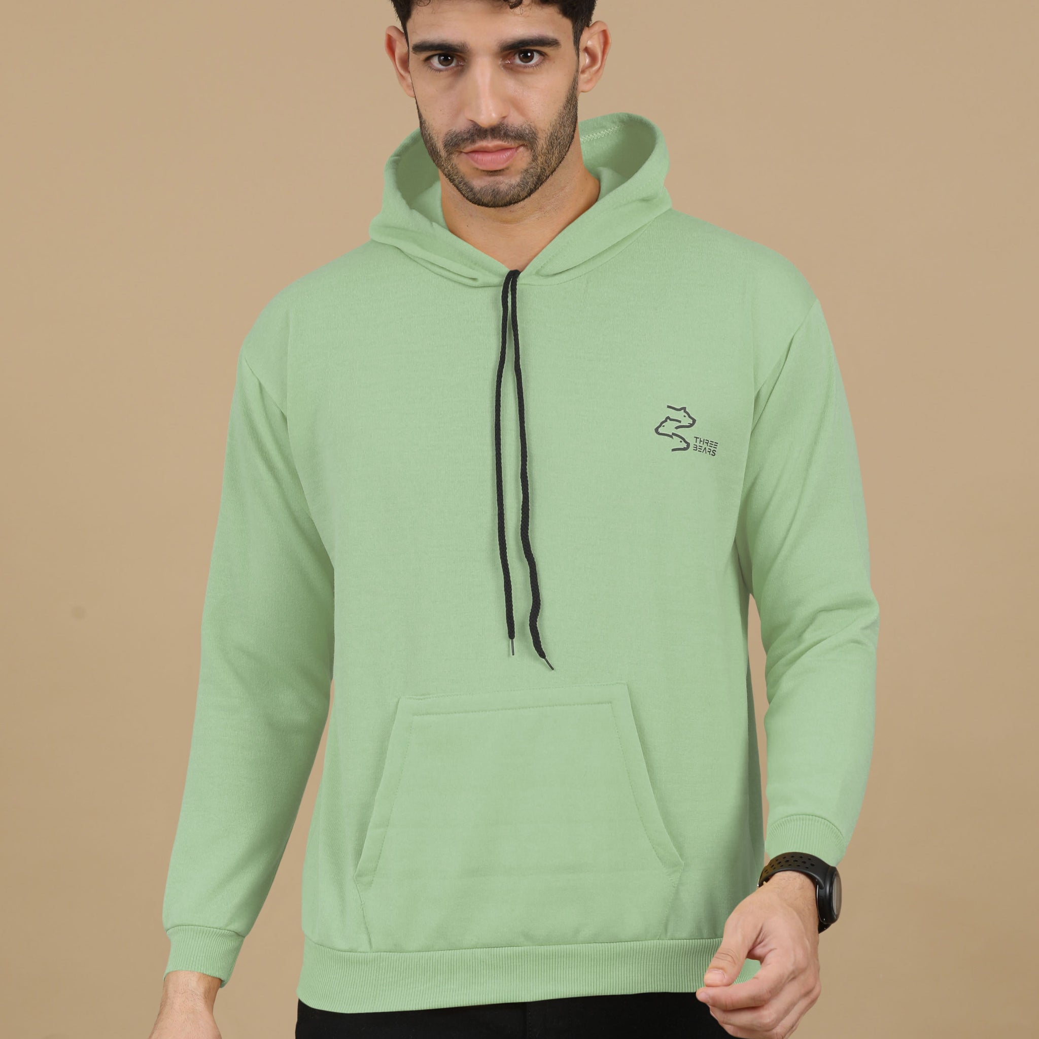 Three Bears Frog Green Hoodie