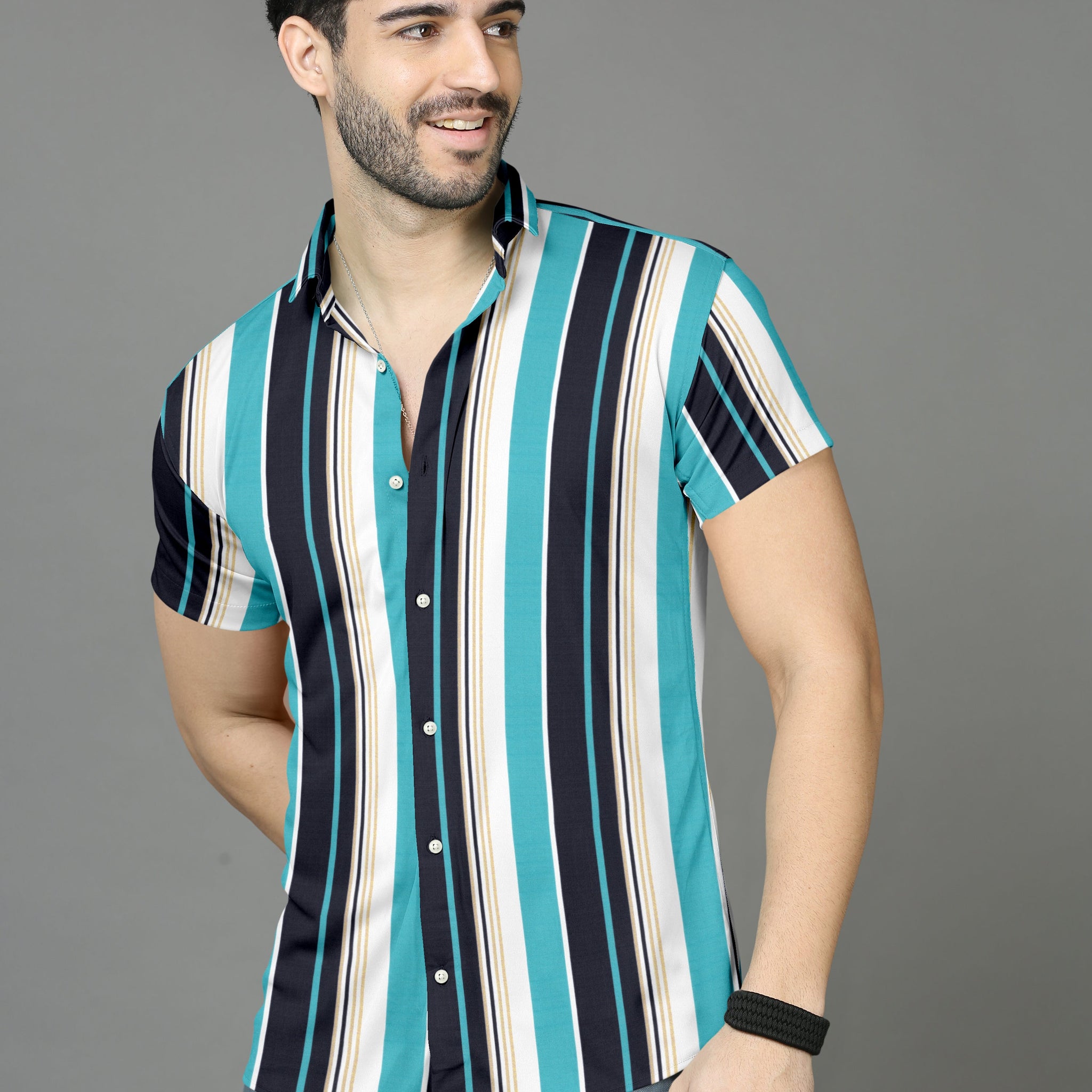 Casual Summer Striped Half Sleeve Shirts