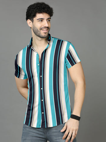 Casual Summer Striped Half Sleeve Shirts