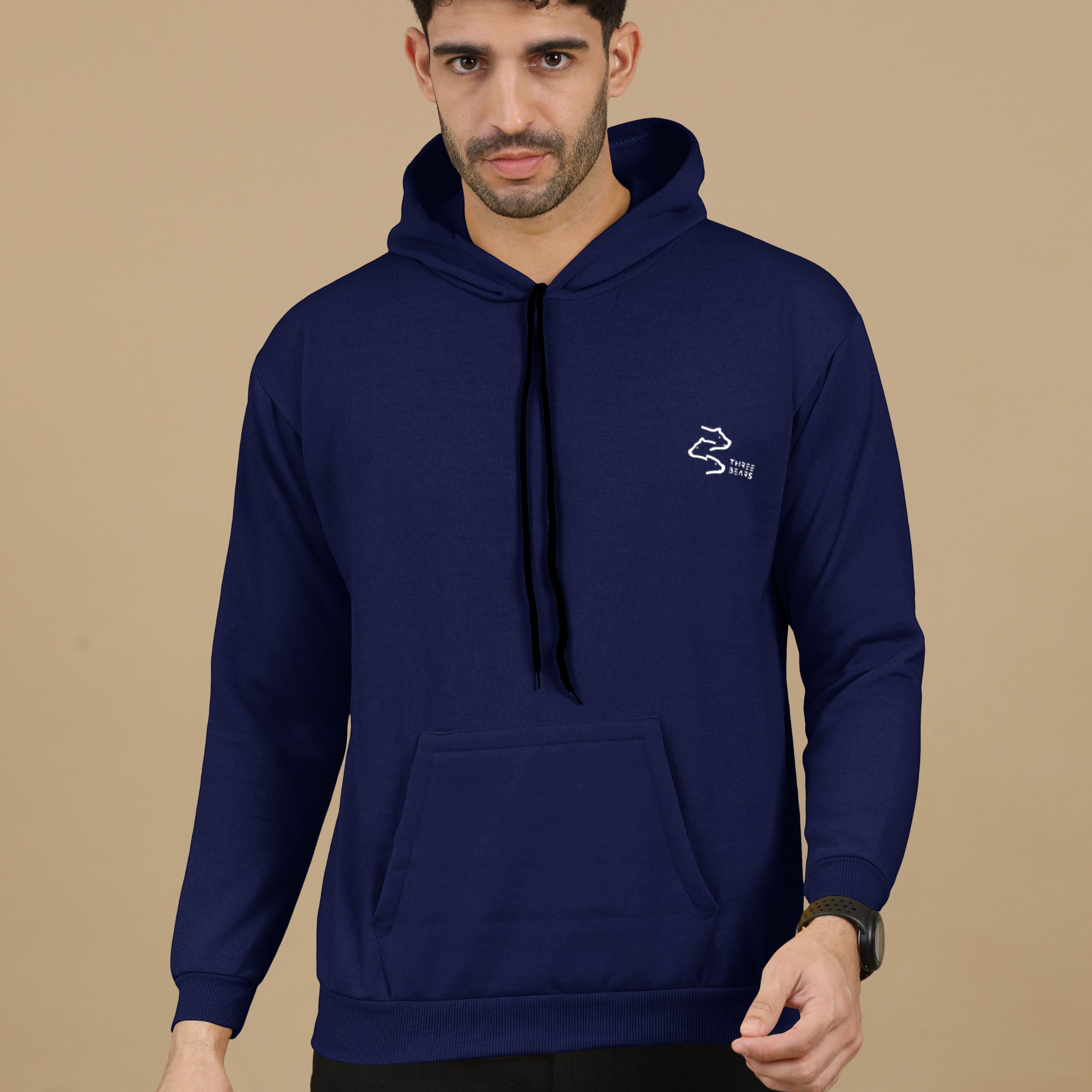 Three Bears Navy Blue Hoodie