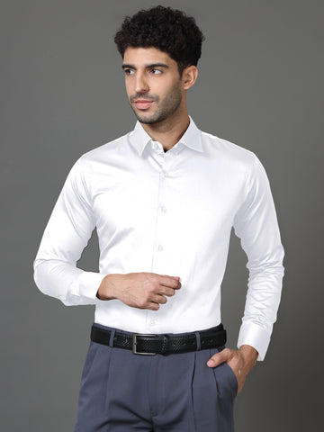 Formal White Solid Shirt - Three Bears