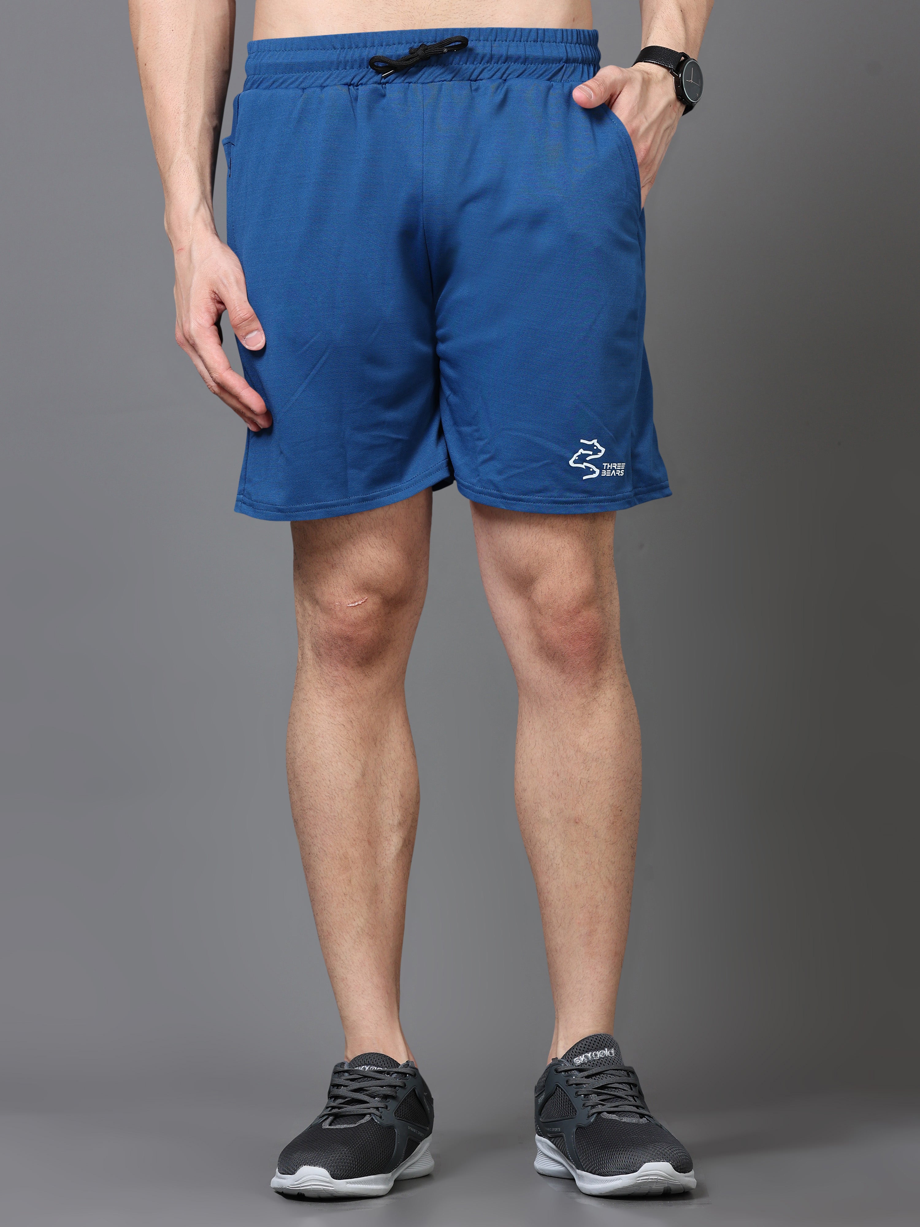 THREE FACE EASY SHORTS-NAVY x ORANGE THREE FACE EASY SHORTS-NAVY x