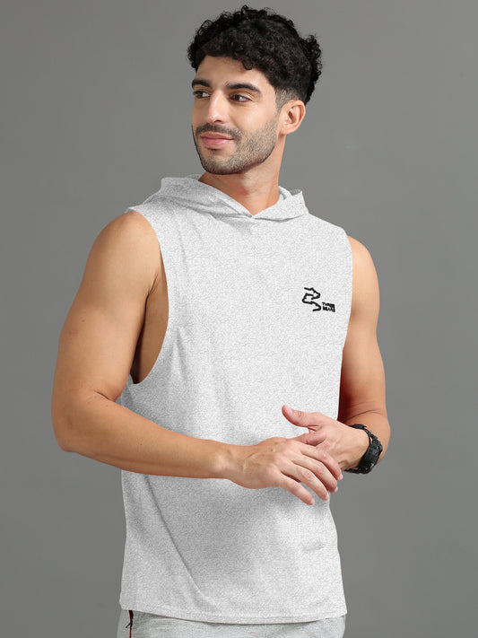 Grey Sleeveless Hoodie